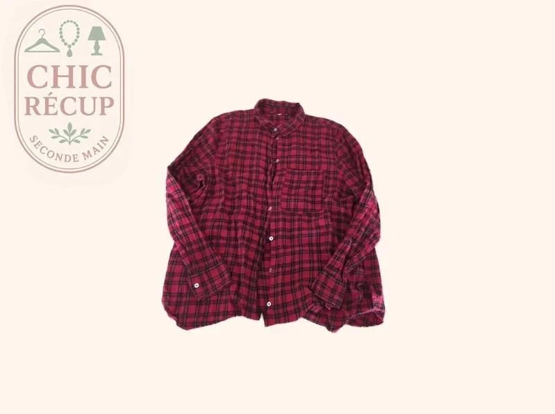 Chemise Sans marque - S - Rouge - Carreaux
